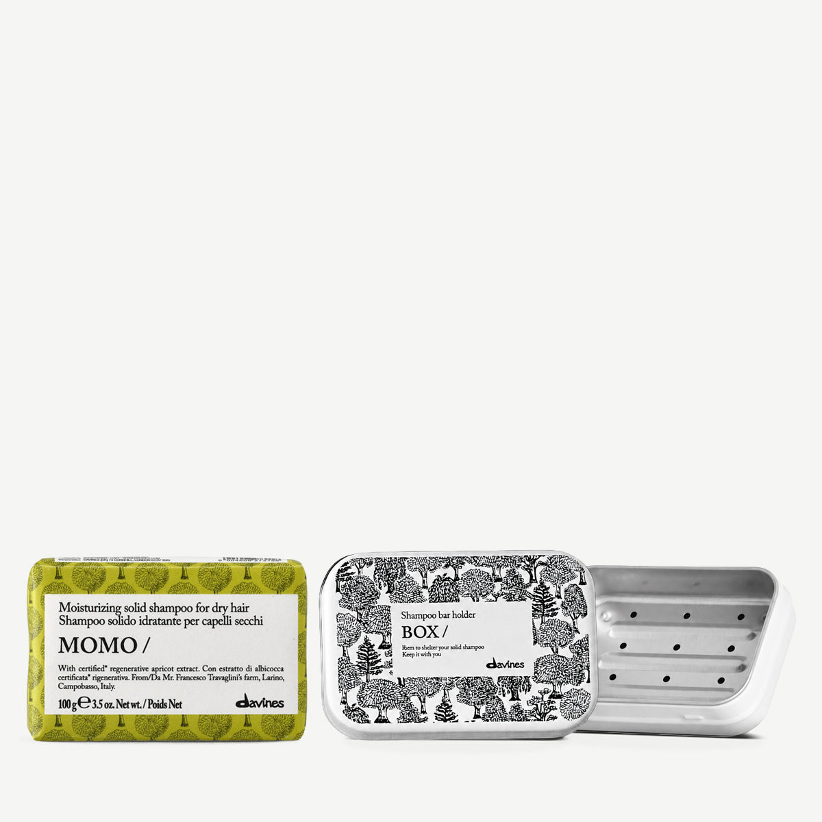 MOMO Shampoo Bar + Case 1 2 pz.Davines
