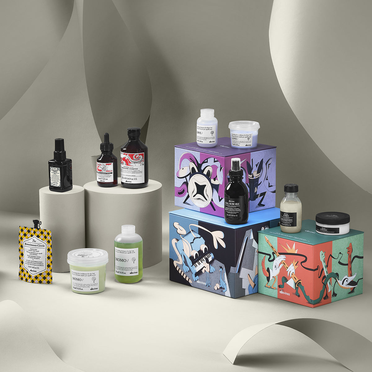 Davines Germany Six Little Brothers Geschenkset - Festliches OI Geschenkset im Reiseformat für außergewöhnlichen Glanz und Geschmeidigkeit