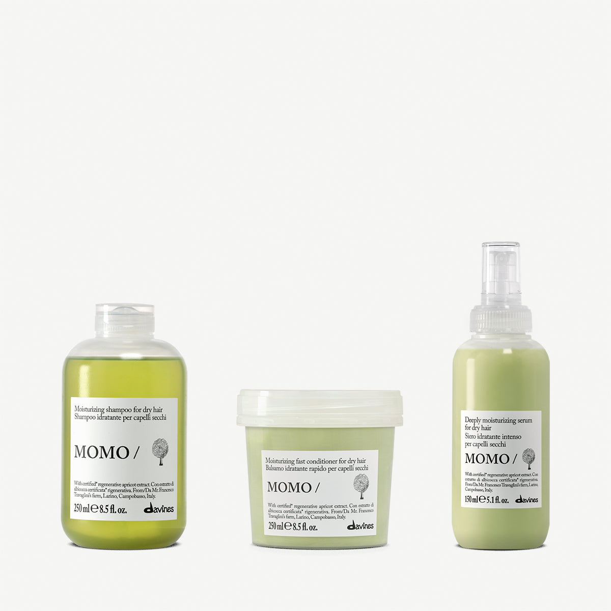 Davines Germany MOMO Routine - Feuchtigkeitsspendende Routine für trockenes Haar