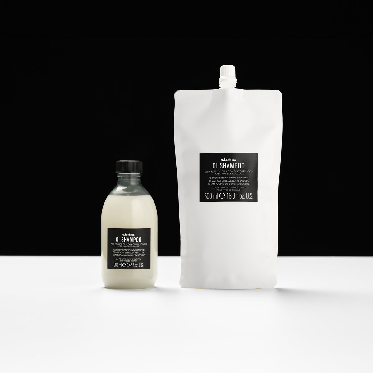 Davines Germany OI Shampoo & Refill - Shampoo mit reichhaltigem Roucou-Öl für geschmeidiges und voluminöses Haar
