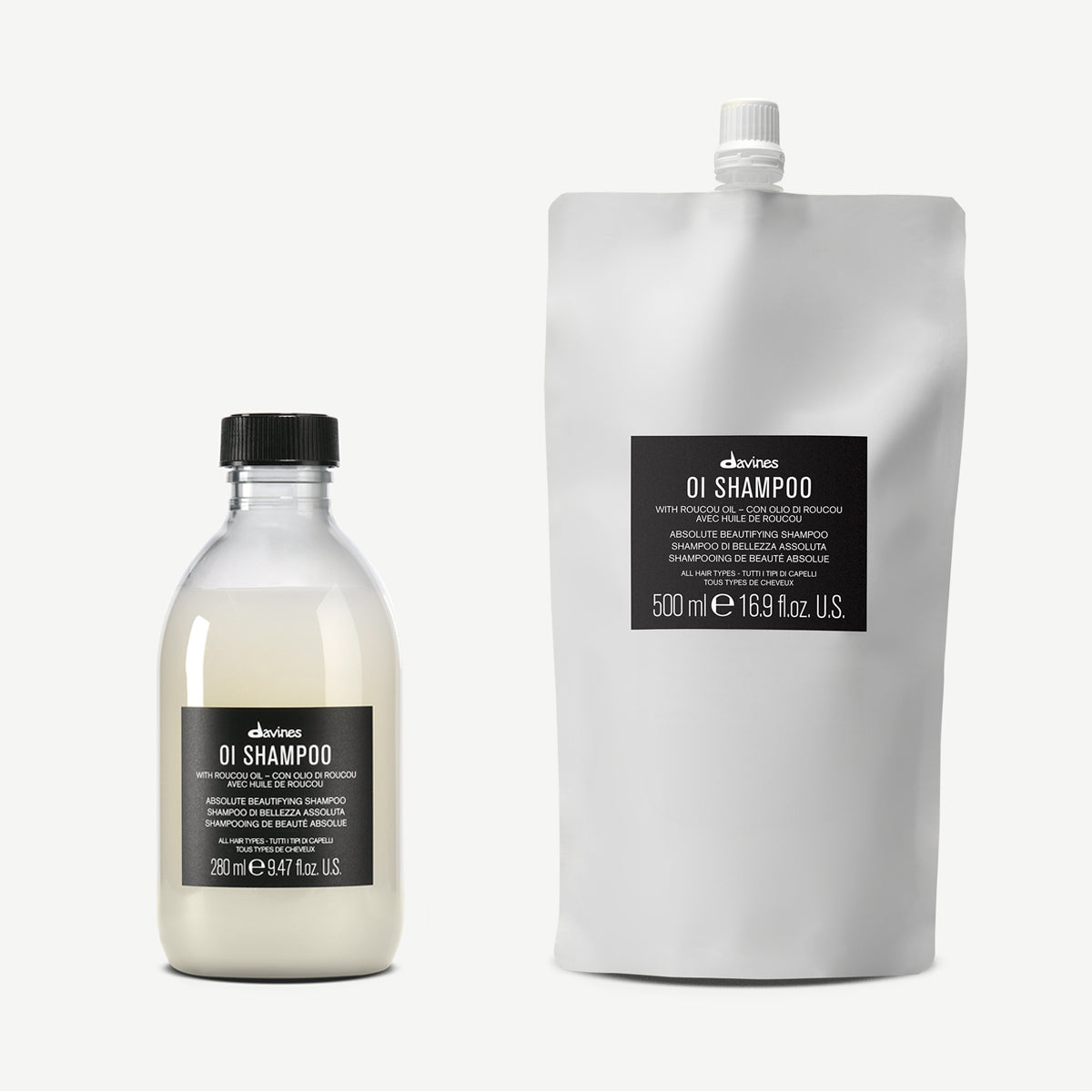 Davines Germany OI Shampoo & Refill - Shampoo mit reichhaltigem Roucou-Öl für geschmeidiges und voluminöses Haar