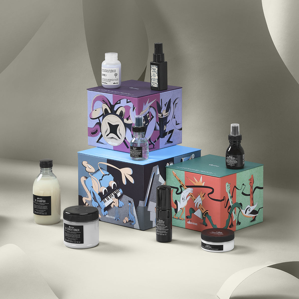 Davines Germany Six Little Brothers Geschenkset - Festliches OI Geschenkset im Reiseformat für außergewöhnlichen Glanz und Geschmeidigkeit