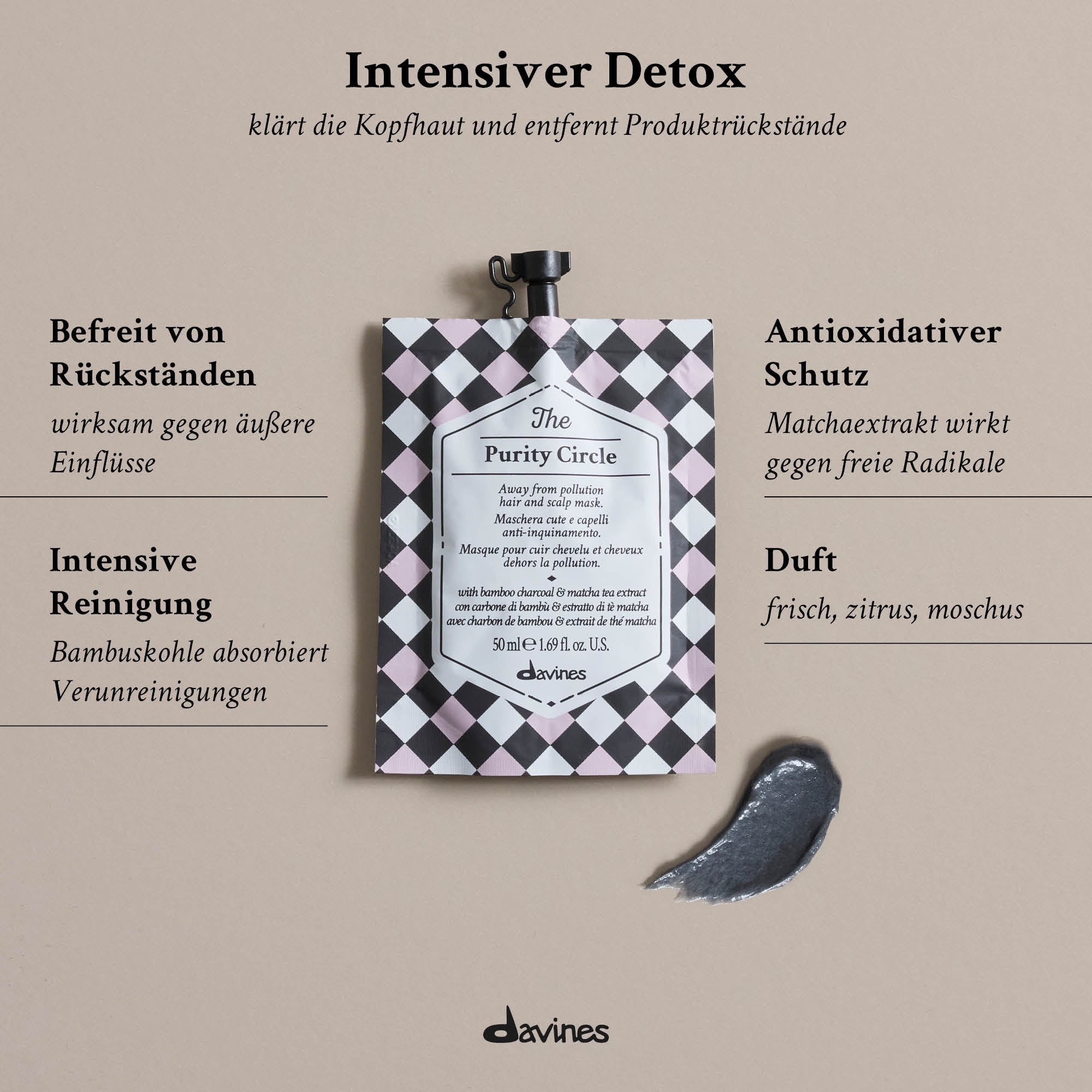 Davines Germany The Purity Circle - Reinigende Haarmaske gegen Verunreinigungen für die Kopfhaut und Haare