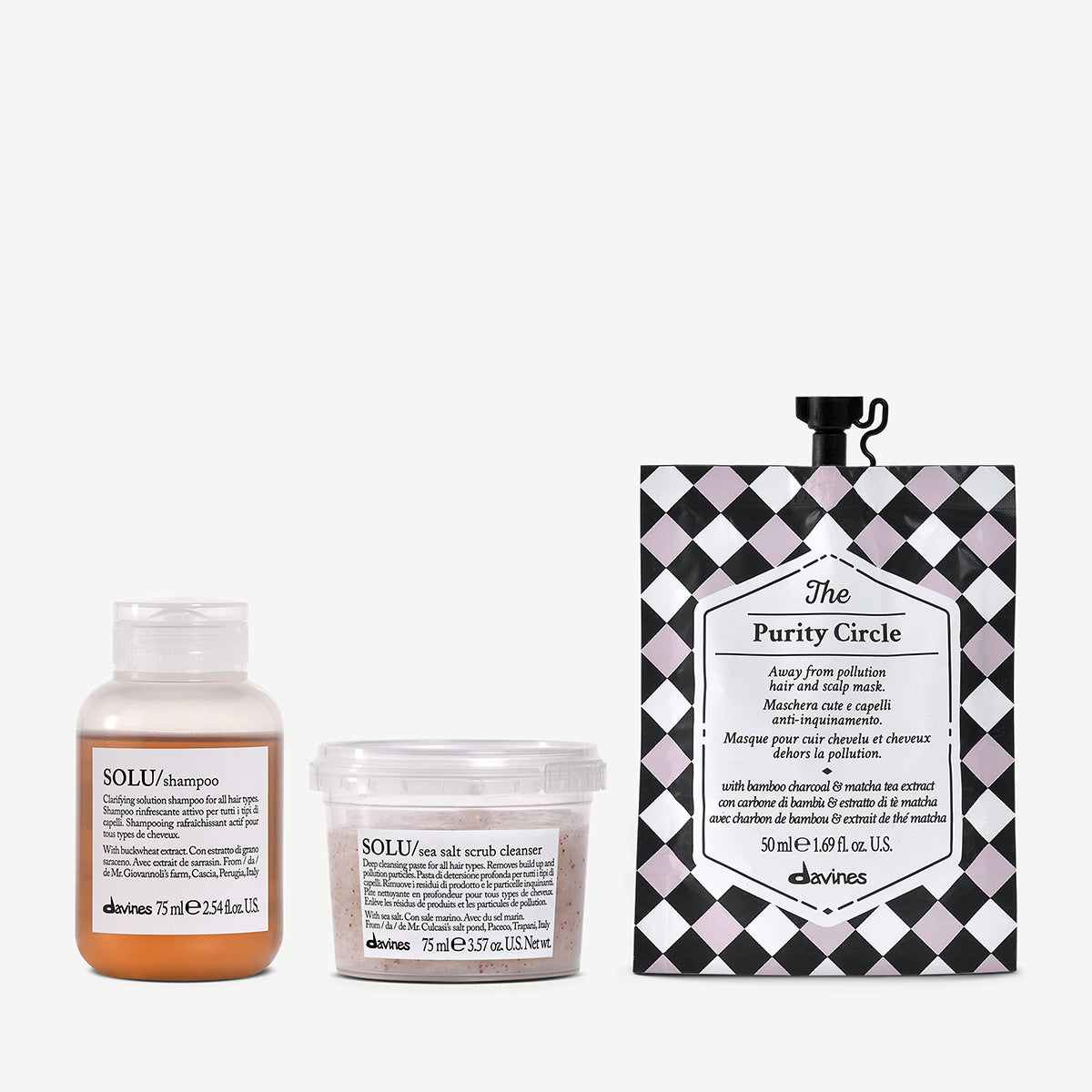 SOLU Reiseset 1 3 pz.Davines