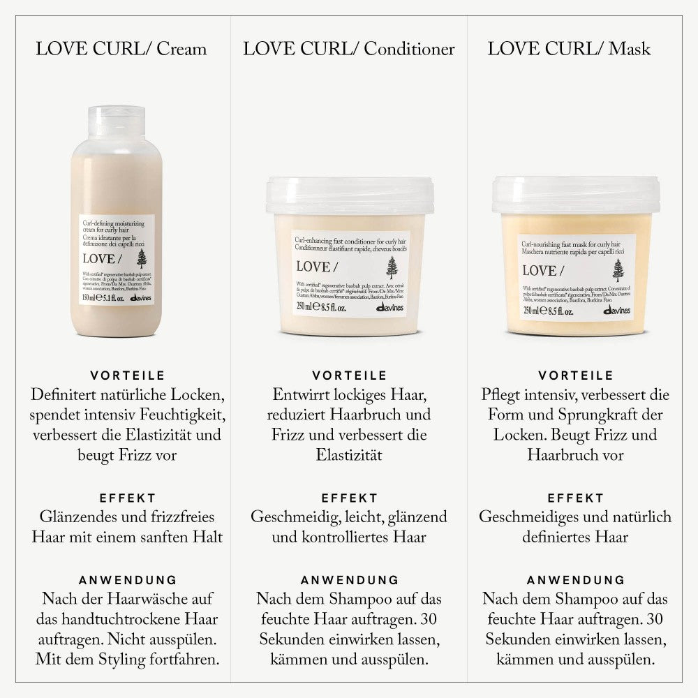 
Davines Germany LOVE CURL Conditioner - Lockenverstärkender Conditioner für welliges oder lockiges Haar