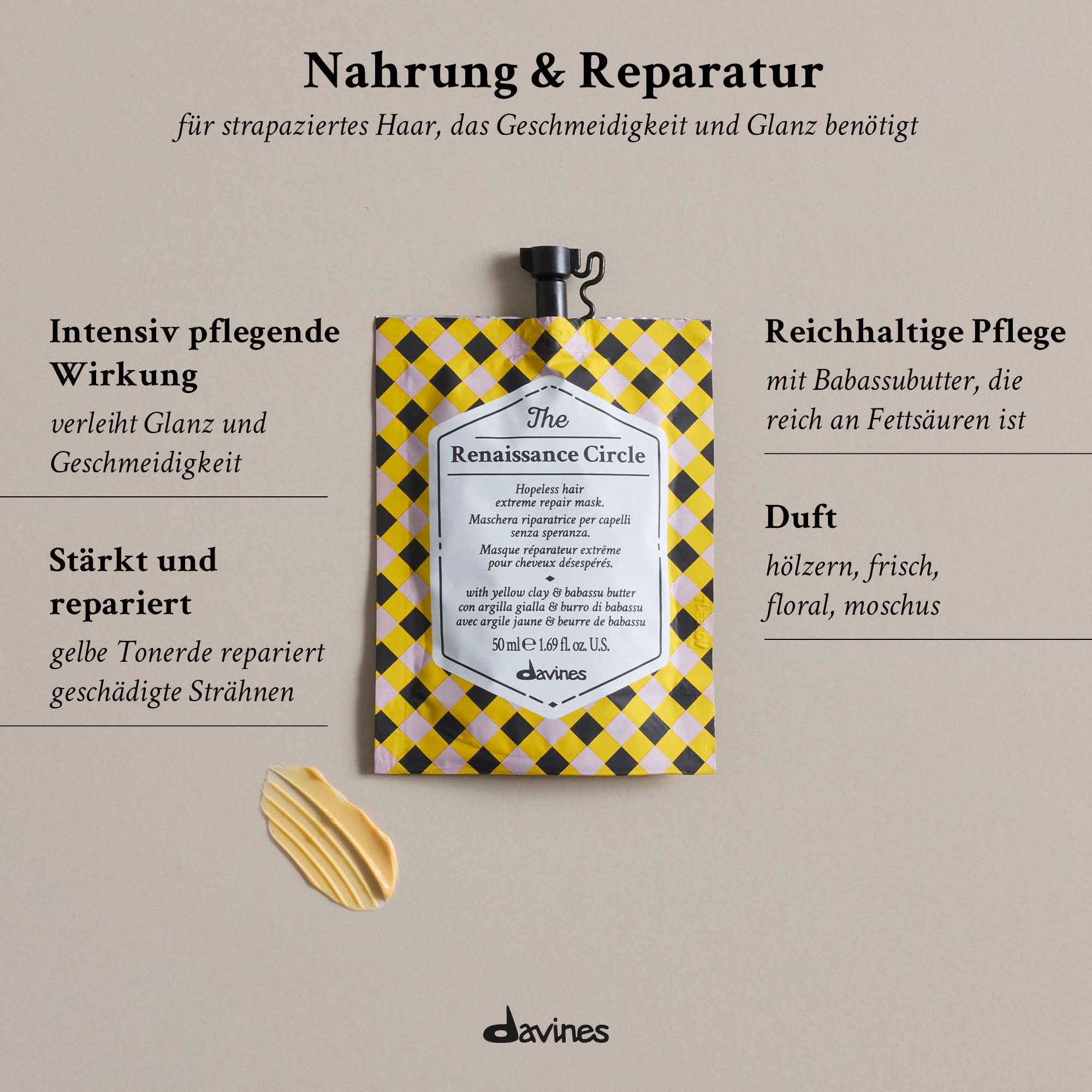 
Davines Germany The Renaissance Circle - Reparierende Haarmaske für geschädigtes Haar ohne Hoffnung